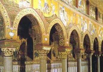 Nave' s Mosaic with images of the Old Testament